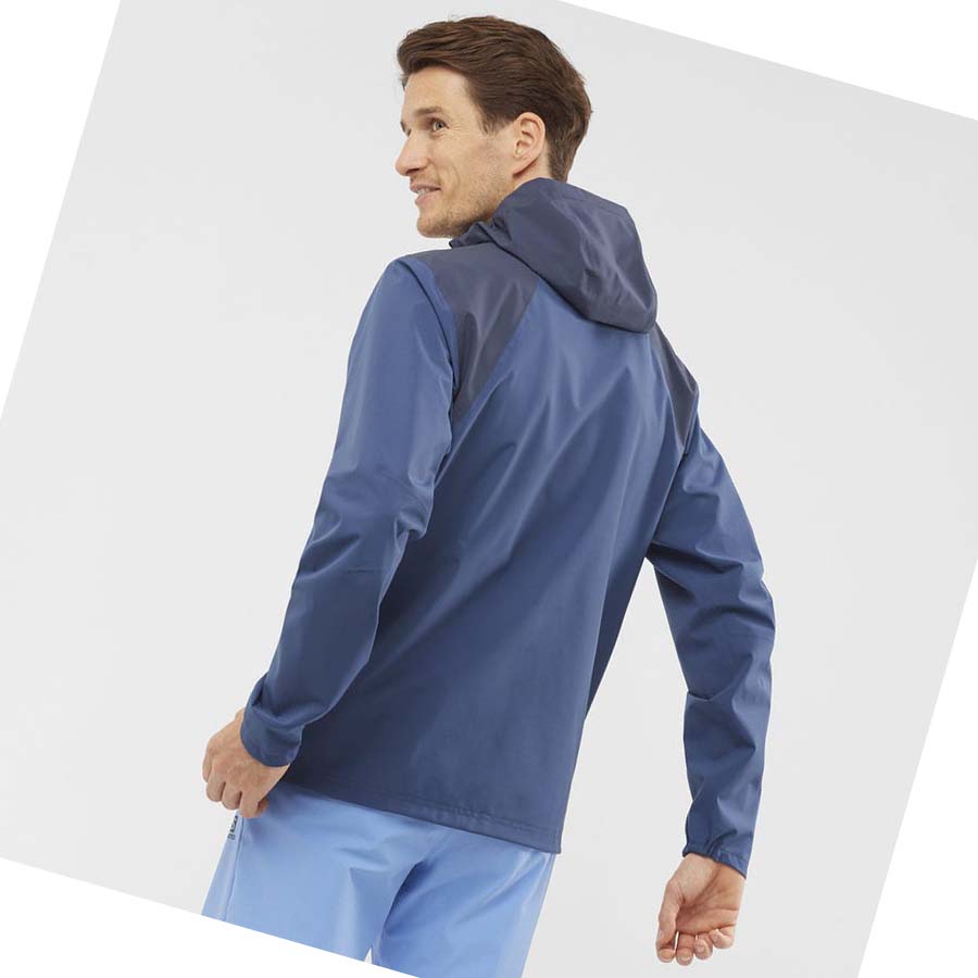 Chaquetas Salomon ESSENTIAL WATERPROOF 2.5L Hombre Azules | MX 3285ILH